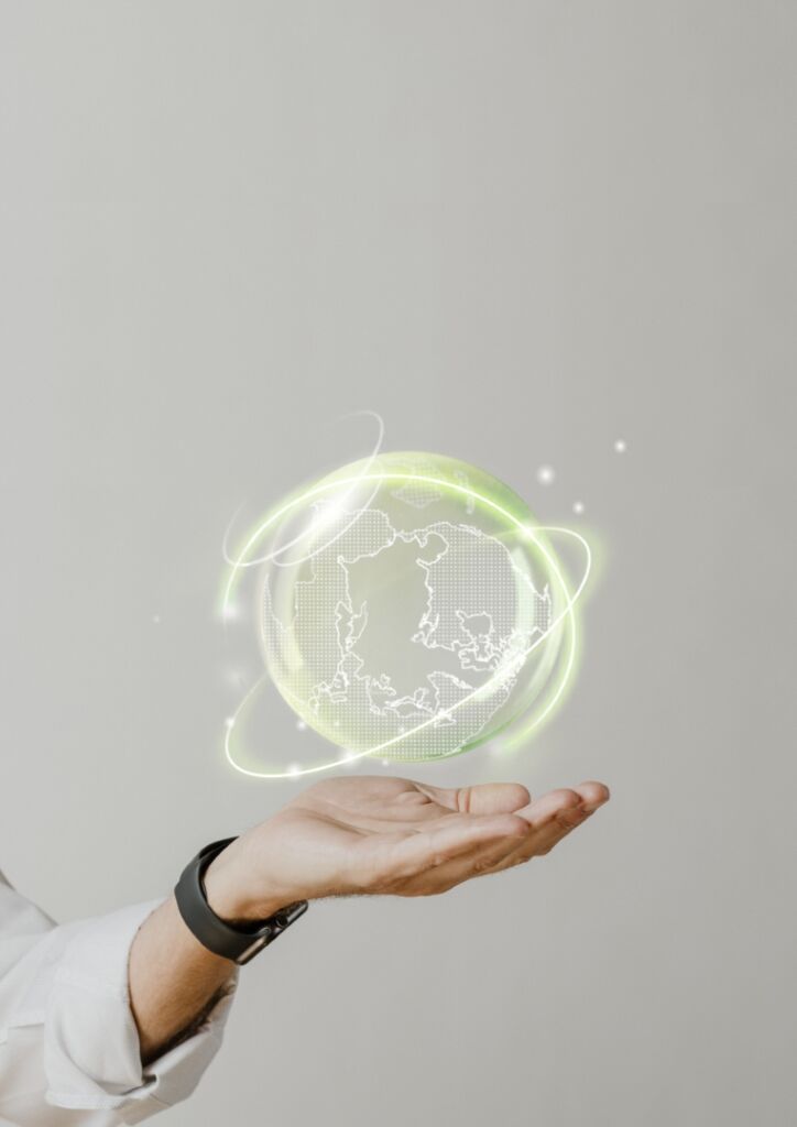 Global environmental sustainability background green technology